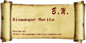 Biswanger Marita névjegykártya